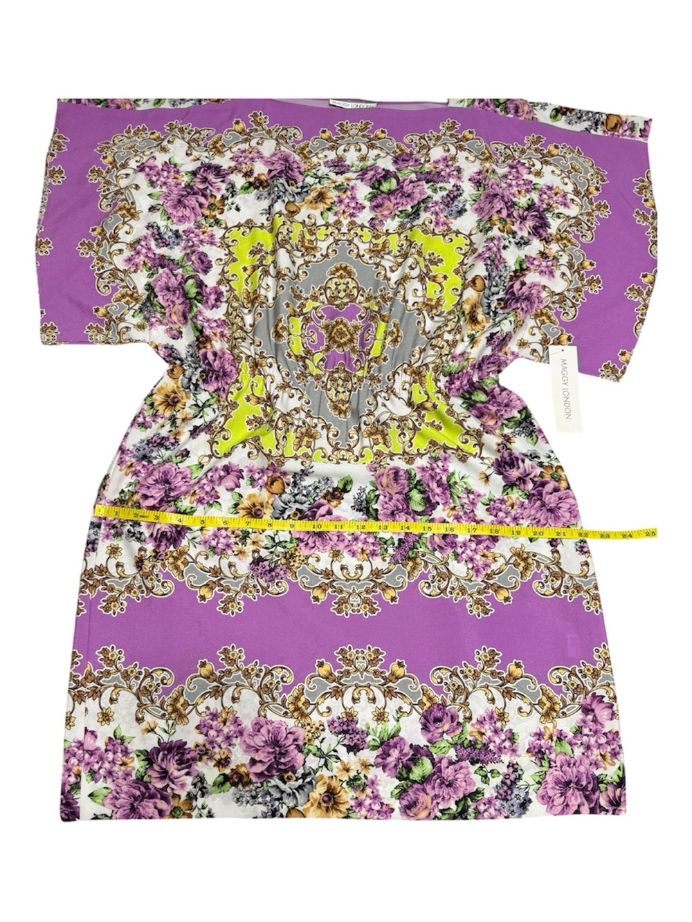 Maggy London Purple and Green Floral Dress - Picture 11 of 12
